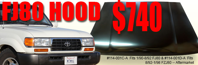 FJ80 and FZJ80 Land Cruiser Hood