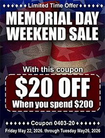 $20 Memorial Day Coupon